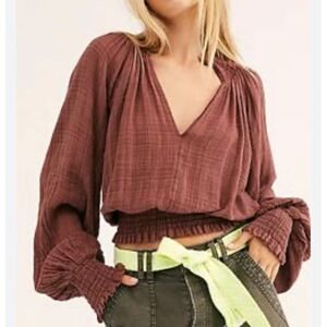 Free People FP One Smocked Top Size XS